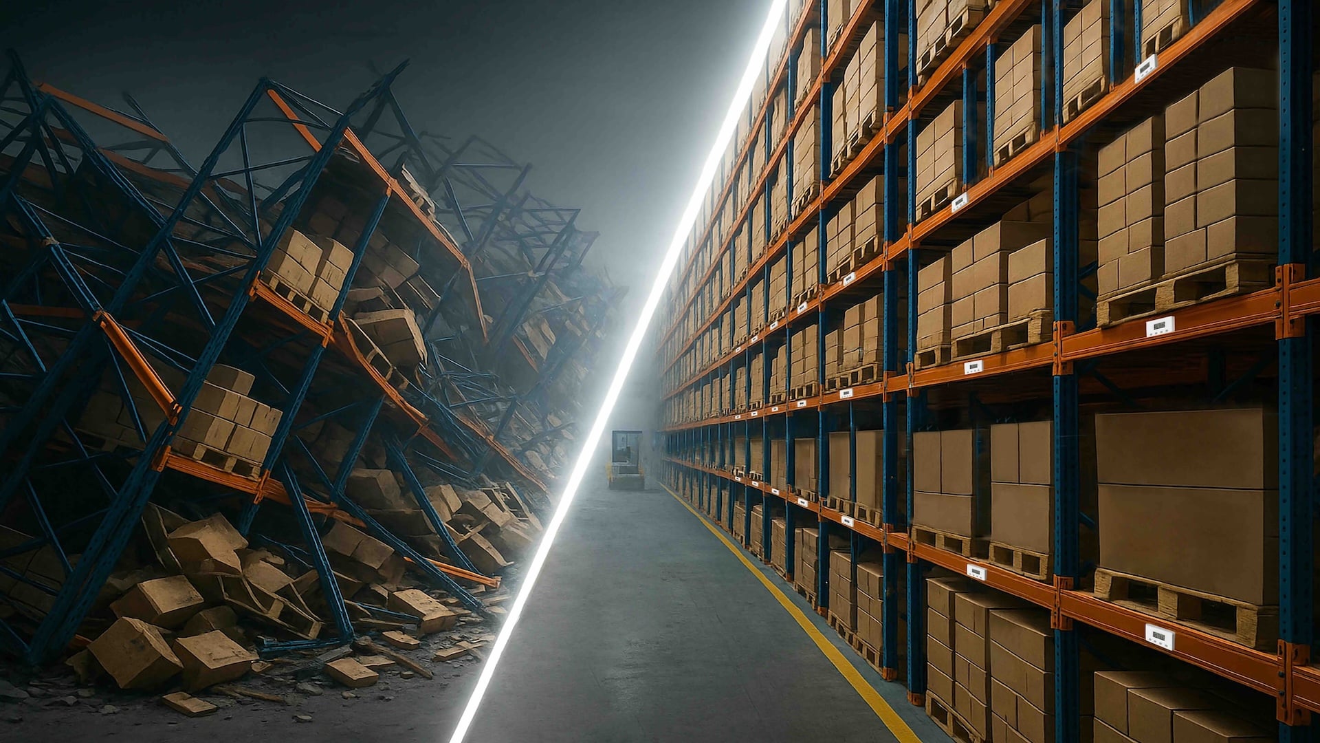 Warehouse safety monitoring - preventing rack collapse